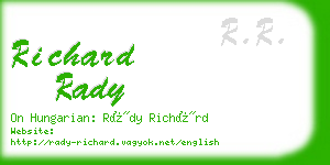 richard rady business card